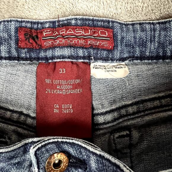 Vintage Y2K Parasuco Jeans Womens 33 Low Rise Bootcut Grunge Clubwear - Picture 3 of 8